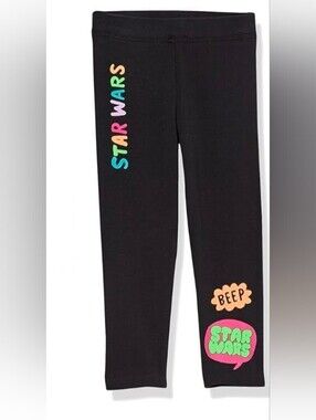 NWT Kids Star Wars Black Graphic Leggings